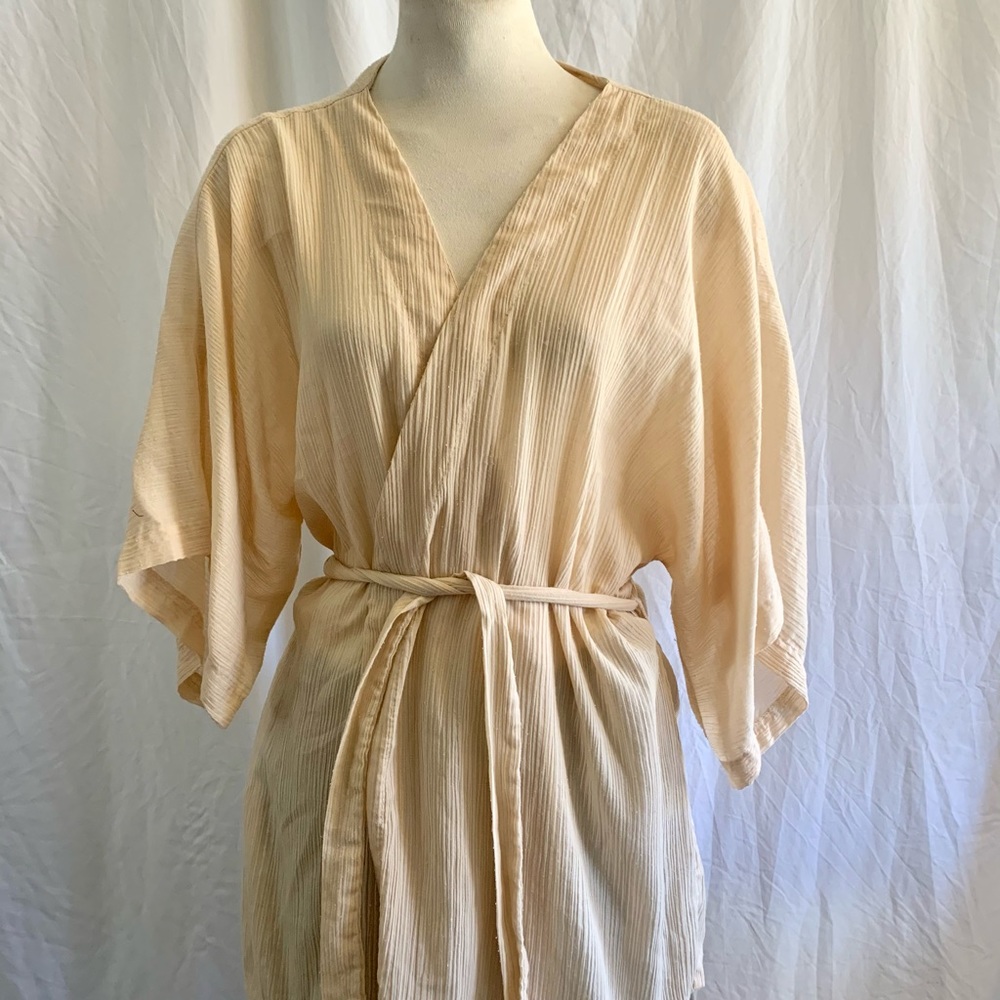 Vintage 70s robe shirt kimono gauze